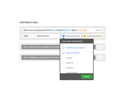 Postback URL creator - Countly