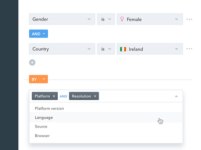 Countly Drill Filter Concept