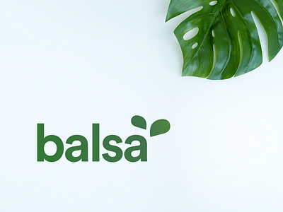 Balsa Logo (lightweight collaboration tool) branding design flat green icon illustration logo nature plant ui pack vector