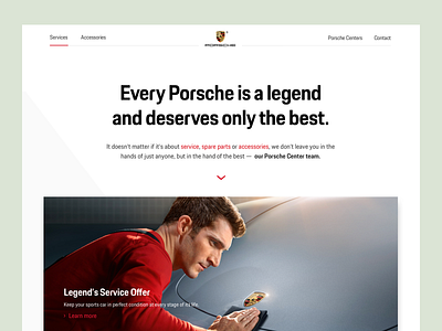 Maintenance & Spare Parts (Porsche) automotive cars design landing design landing page porsche product ui ux website