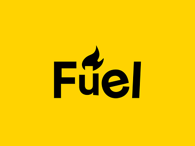 Logo (Fuel Agency) branding design flame fuel illustration logo typography vector yellow