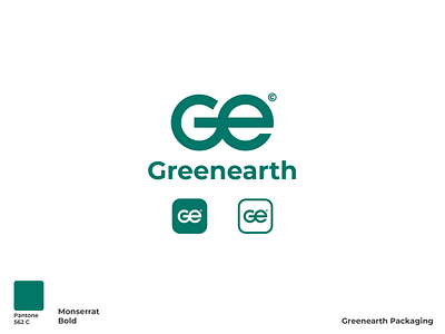 Greenearth Packaging Company app icon brand identity branding company company logo earth environmental green logo logotype pantone recycling