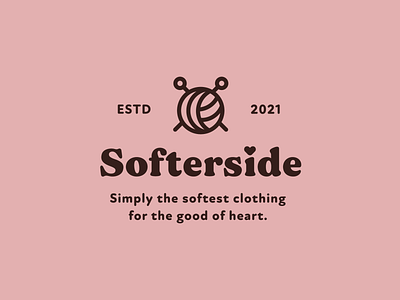 Softerside Clothing badge brand identity clothing fashion logo pink vintage