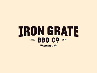Iron Grate BBQ Co. badge barbeque bbq brand identity branding business food logotype rebrand resturaunt vintage