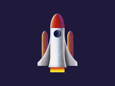 Space Shuttle - Grainy Illustration grain brushes illustrations noise icons procreate brushes space icons space shuttle