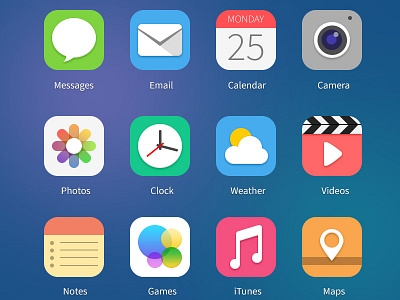 12 iOS7 Icons Redesigns