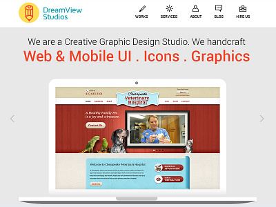 Dream View Studios redesign graphics icons ui design web design website