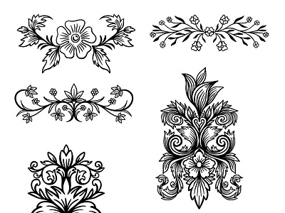 Vintage Floral Decoratives by Graphicsfuel on Dribbble