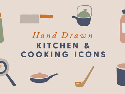 Hand drawn Kitchen Utensils Icons