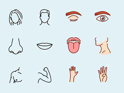 Human Body Parts Icons
