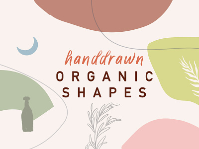 Abstract Handdrawn Orgainic Shapes