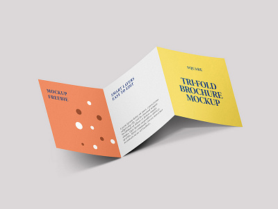 Square Trifold Brochure Mockup