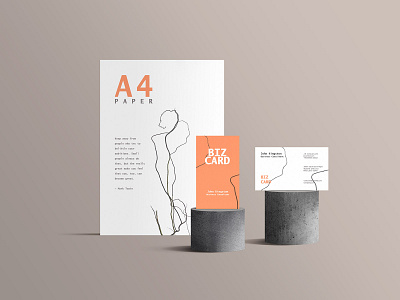 Standing Stationery Mockup