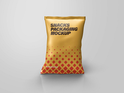 Snacks Pack Pouch Mockup packaging mockup