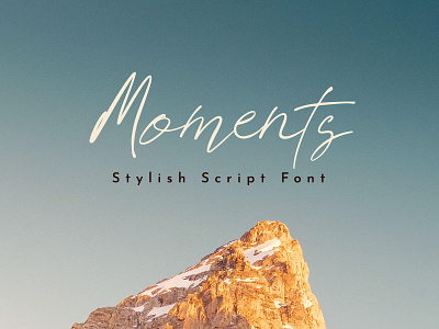 Moments | Stylish Script Font typeface