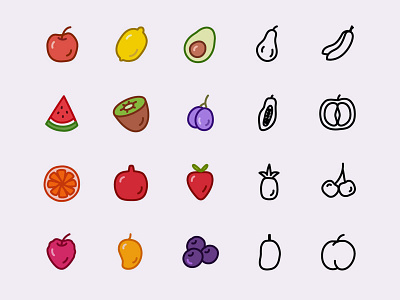 Fruit Icons Pack vectors
