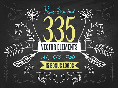 Hand-drawn Vectors Elements ai eps handdrawn handsketched illustrations logos psd vectors