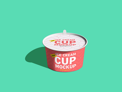 Ice Cream Cup Mockup PSD free psd template