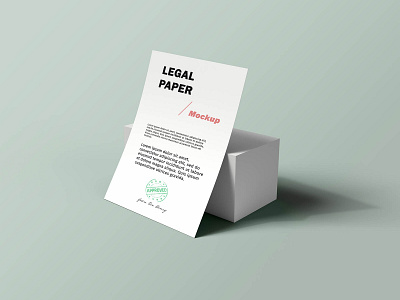 Legal Paper PSD Mockup