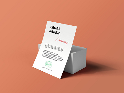 Legal Paper PSD Mockup by Graphicsfuel on Dribbble