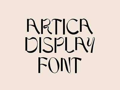 Artica Modern Display Font typography