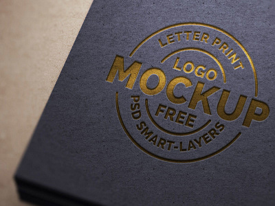 Letterpress Logo Mockup PSD branding logo download psd free free psd freebie identity mockup letterpress logo mockup psd logo psd mockup psd download