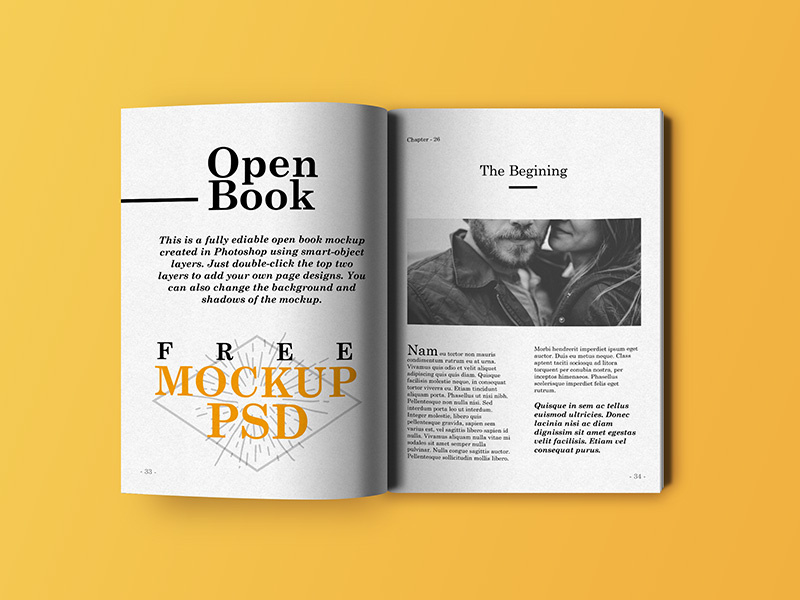 Open Book Mockup By Graphicsfuel On Dribbble