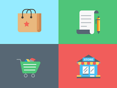Free Ecommerce Icons color icons flat icons free free ecommerce icons freebies icons shopping icons vector icons
