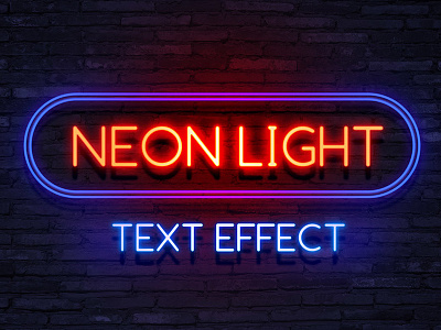 Neon Light Text Effect download free free psd file freebies neon light photoshop text effect psd text effect