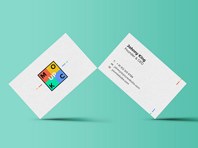 Standing Business Cards Mockup