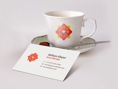 Business Card & Coffee Cup Scene Mockup