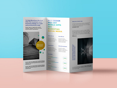 Tri Fold Brochure Mockup