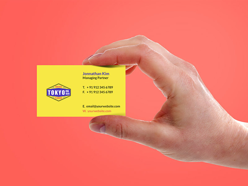 Hand Holding Business Card Template free psd download psd freebies freebie free mockup hand holiding business card