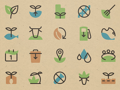 Sustainable Food Production Icons Pack