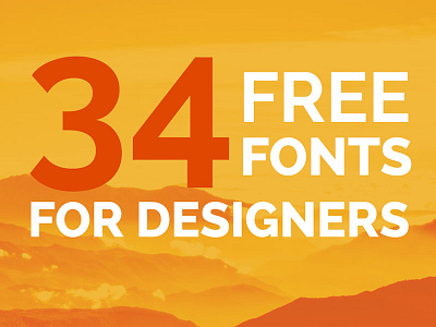34 Free Fonts For Designers