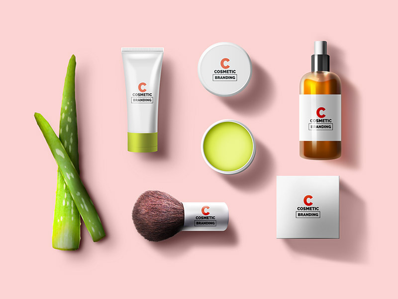 Download Cosmetic Branding Mockup by Graphicsfuel on Dribbble