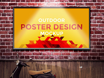 Outdoor Poster Design Mockup advertising design download free freebie freebies mockup outdoor photoshop poster poster design mockup psd