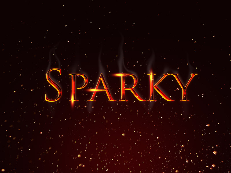 Download Sparky Text Effect PSD by Graphicsfuel on Dribbble