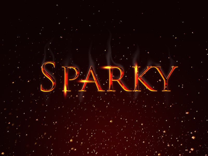 Sparky Text Effect PSD by Graphicsfuel on Dribbble