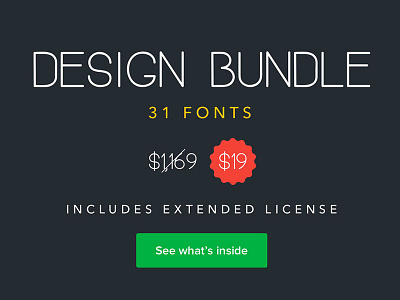 Design Bundle: 31 Fonts