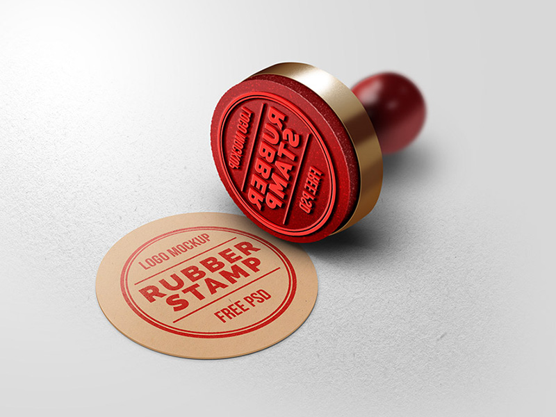Rubber Stamp Logo Mockup by Graphicsfuel on Dribbble