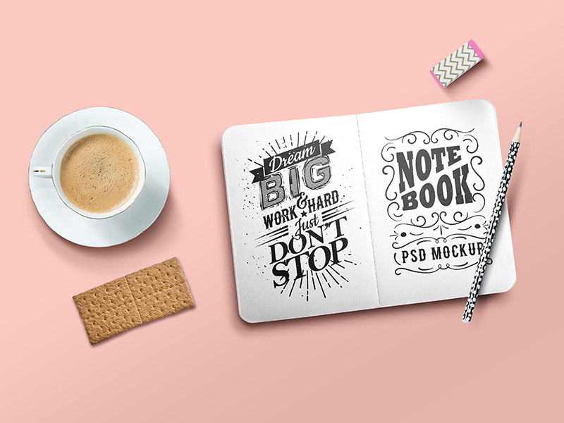 Download Sketchbook Mockup PSD Template by GraphicsFuel (Rafi) | Dribbble | Dribbble