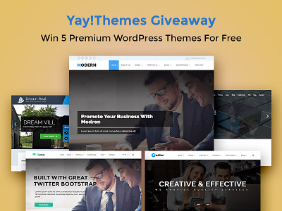 Giveaway: Win 5 Premium WordPress Themes free freebie freebies giveaway multipurpose wp theme theme win wordpress wordpress theme wp