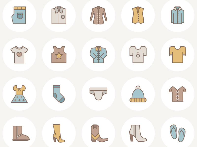 Download Free Fashion Icons by GraphicsFuel (Rafi) on Dribbble