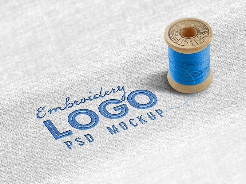 Download Fabric Embroidered Logo Mockup by GraphicsFuel (Rafi) on Dribbble