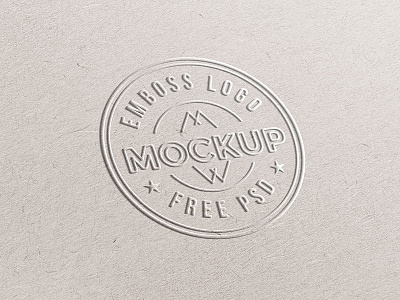 Emboss Paper Logo Mockup