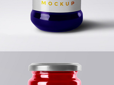 Download Free Jam Bottle Mockup Psd By Graphicsfuel On Dribbble