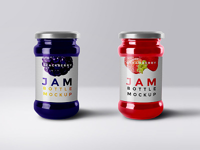 Free Jam Bottle Mockup PSD