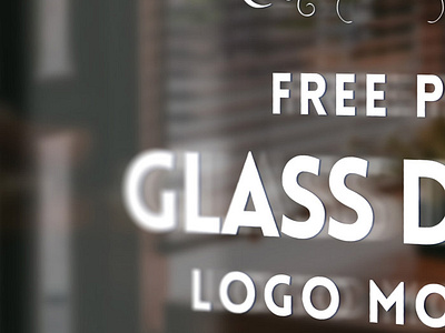 Download Glass Door Logo Mockup Psd By Graphicsfuel On Dribbble