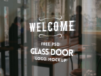 Glass Door Logo Mockup PSD by Graphicsfuel on Dribbble